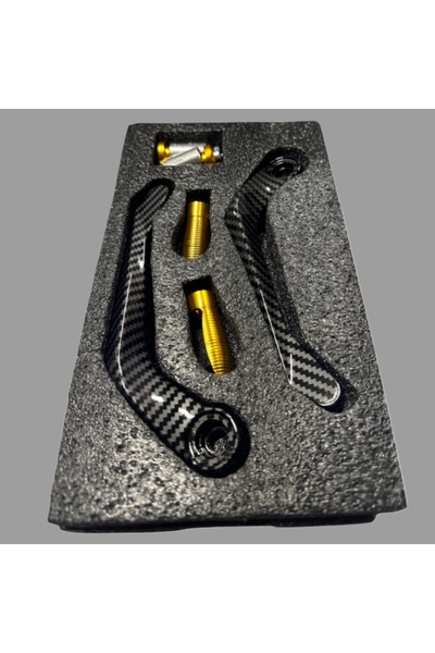 JİEKAİ RKS SRK125S Uyumlu Renkli Manet Koruma Karbon Desen *Gold*