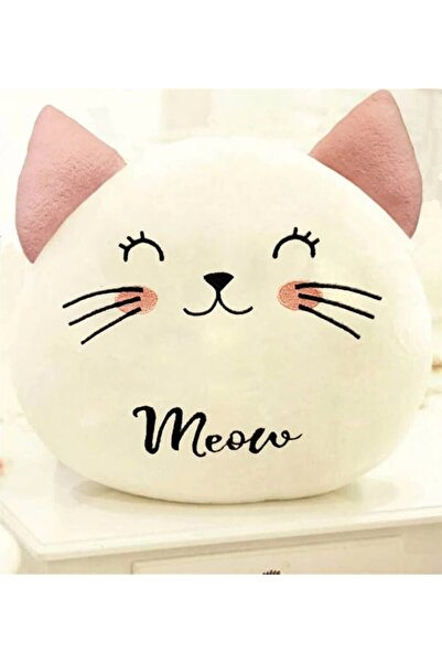 Genel Markalar Sevimli Kedi Polar Yastık 35x35 cm
