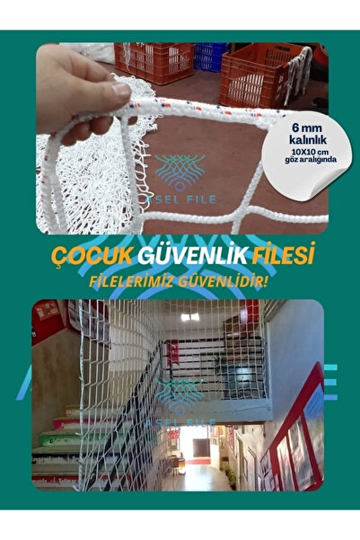 Genel Markalar 2.5X8 GÜVENLİK FİLESİ (ÇOCUK-BALKON-MERDİVEN-İNŞAAT) MONTAJ KILAVUZU+MONTAJ EKİPMANI HEDİYELİ