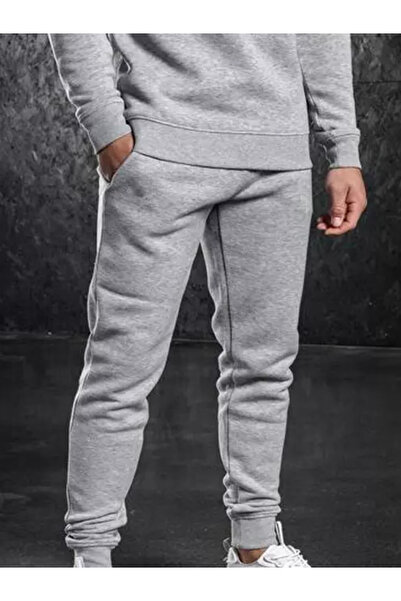 DEEPSENCE Gray Slim Fit Printed Men's Sweatpants - Tight Leg Jogger