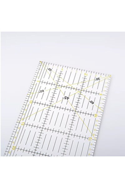 hodbehod 15x60cm Büyük Boy Şeffaf Terzi Modelist Patchwork Kırkyama Cetveli