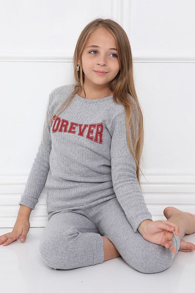 FAMES PİJAMA Winter Interlok Children's Trophy Pajama Set