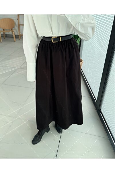 Bass Collection Синій поплін спідниця