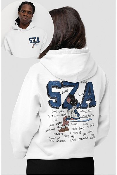 Fuddy Moda Φούτερ με κουκούλα Unisex Oversize Sza Playlist