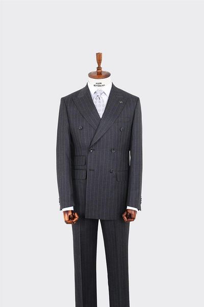 Kadir Büyükkaya Men's Double Breasted Suit-Kaw1265W
