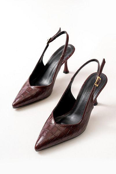 Santamarina Women's Ares Burgundy Crocodile Stiletto