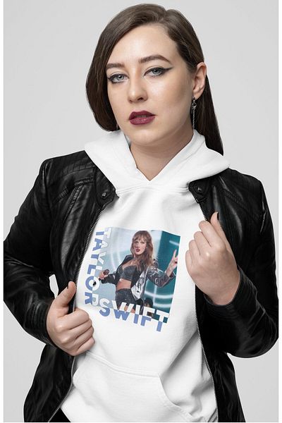 Fuddy Moda Unisex Oversize Taylor Swift Cruel Summer Back Printed Hooded Sweatshirt