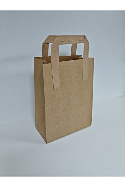 arminow KAĞIT SAPLI KRAFT KAĞIT ÇANTA - HEDİYE POŞETİ - HEDİYE PAKETİ - 18X24X9 CM - 25 ADET - Ç087