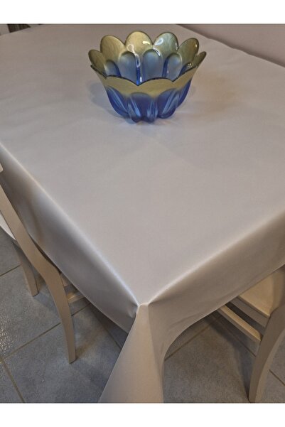Başak Ev Tekstili Pânză uleioasă din PVC din fibră - Față de masă ștergabilă cu model (ALB)