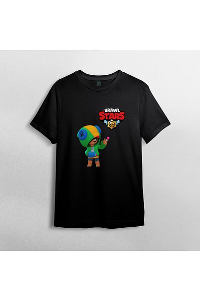 Pixxa Μπλουζάκι Brawl Stars Leon Crew Neck 100% βαμβακερό - Μοντέλο 1