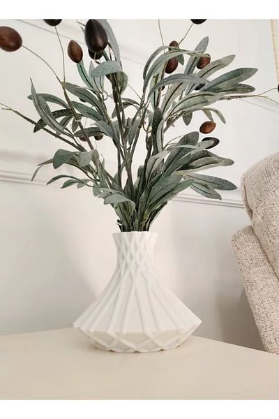 3D Brothers Stylish Cross Hatch Pattern Modern Vase