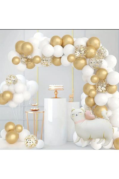ALYA Σετ γενεθλίων PARTY Cat Foil Balloon Birthday Concept