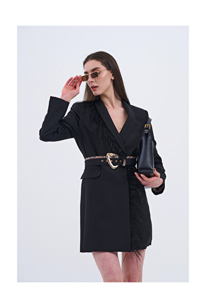 MODATALİKA Trend Kadın Zarafetin Ve Şıklığın Buluştuğu Nokta Tüylü Ceket Elbise ile tarzınızı yansıtın