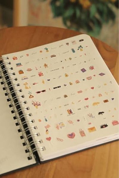 STOREMAX Smgshop + Elastic Sticker Gift English Agenda Academic Planner Bird Timeless Peacock Yen
