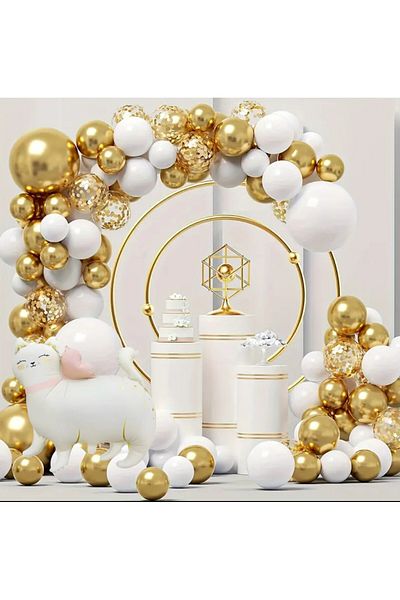 ALYA Σετ γενεθλίων PARTY Cat Foil Balloon Birthday Concept