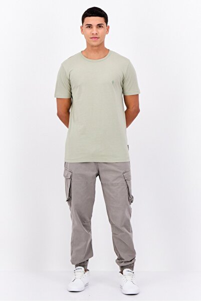 French Connection Men Crew Neck Short Sleeve Brand Logo T-Shirt, Sage