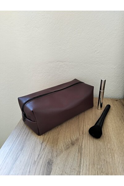 Nüveden حقيبة مكياج جلدية مربعة الشكل - منظم