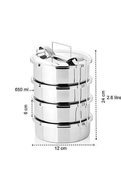 Transformacion Travel Bowl Food Container Stainless Steel 4 Layers 12 cm 2.6 ml 721361