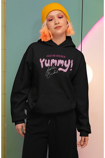 Fuddy Moda Justin Bieber Written Unisex Yummy Hooded Oversize φούτερ