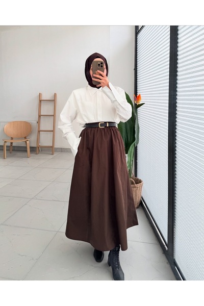 Bass Collection Poplin Etek Kahve