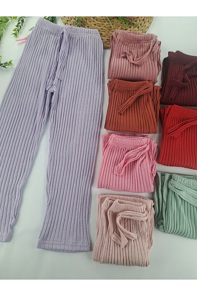 Butik Girls' Summer Pants Corded Fabric 2 Pieces (Please Specify Your Color Choice with Order Message