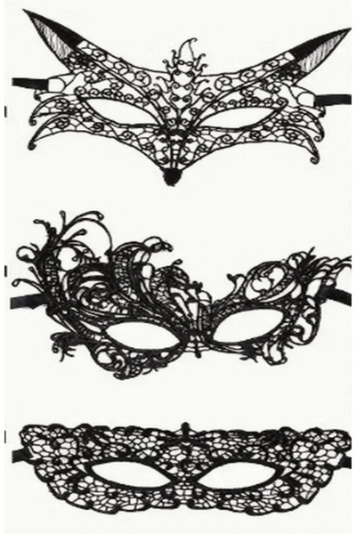 takıbahçesi 3 ADET Dantel Göz Maskesi