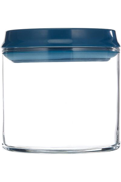 STOREMAX Pasabahce Zest Click Lock Jar 700Cc, Leakproof Locking Lid, Navy Blue