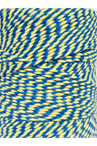 Akduman İplik 200 Mt Yellow-navy Blue Gift String - 200 Gr Packaging