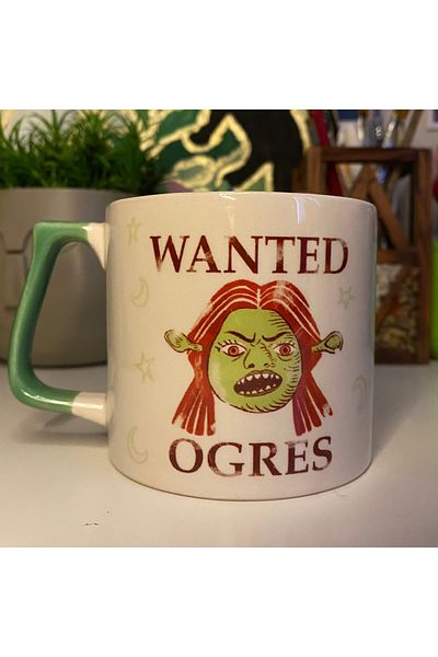 westartic Shrek & Fiona 2-Piece Couple Mug Cup Tea Coffee Cup