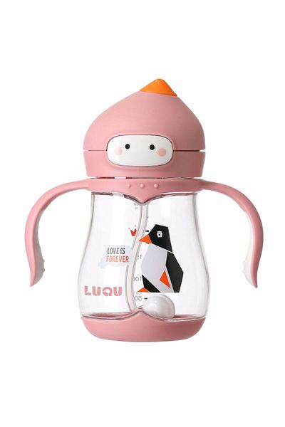 LUQU BABY Luqu Straw Cup Tritan 240ml-Pink