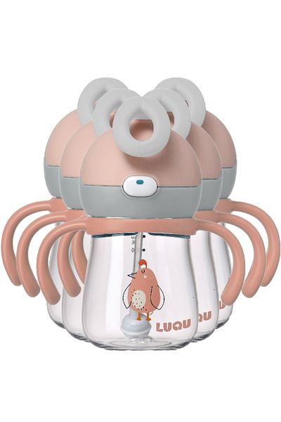 LUQU BABY LUQU Tritan Sippy Cups for Toddlers 220ML-Pink-Pack of 5
