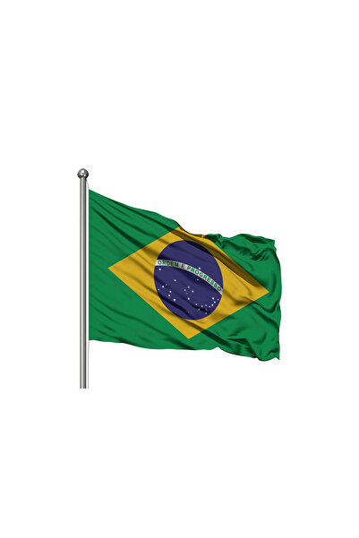 Genel Markalar Brezilya Federal Cumhuriyeti Devleti Bayrağı - Premium Raşel Kumaş 70x105cm
