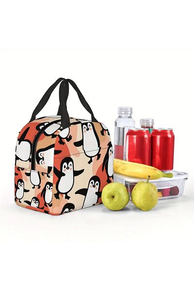 bundle island Penguin Figured Insulated Hot Cold Lunch Box