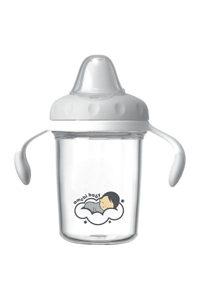 AMCHI BABY Transparent Sippy Cup 150ML-Gray