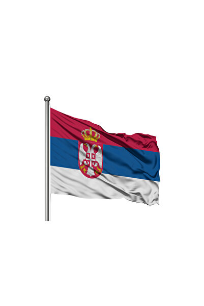 Genel Markalar Sırbistan Devleti Bayrağı - Premium Raşel Kumaş 70x105cm