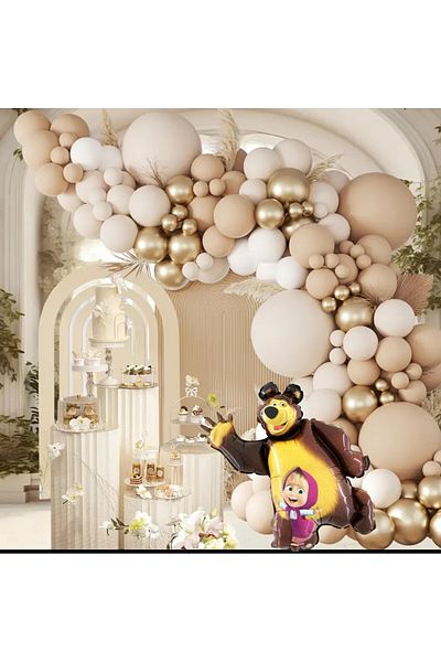 ALYA Γενέθλια Concept - Σετ πάρτι Masha and the Bear Foil Balloon