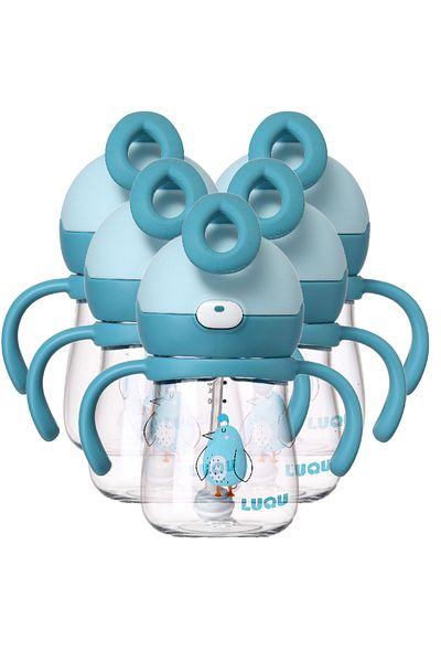 LUQU BABY LUQU Tritan Sippy Cup for Toddlers 220ML-Blue-Pack of 5