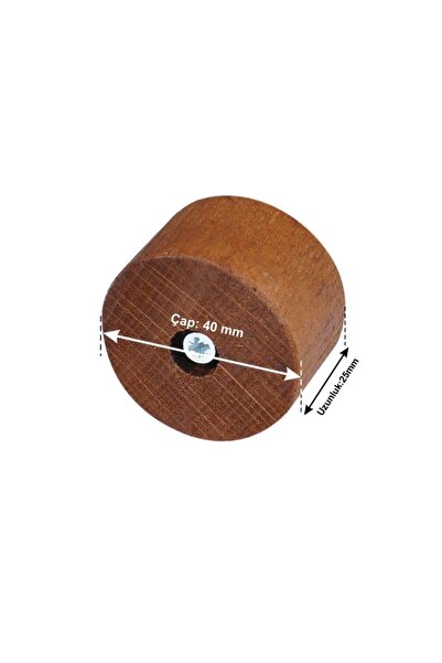 X-Perk Masa Sandalye Mobilya Ünite Kanepe Koltuk Sehpa Ahşap Ayak Yükseltici Boy 25 Mm Çap 4 Cm Kahve