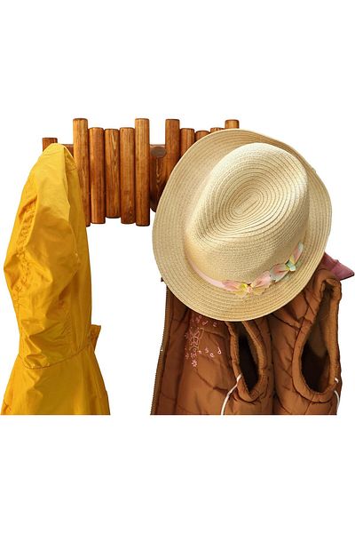 STOREMAX Handmade Wooden Hanger, Wall Mounted Wooden Wall Hanger, Coat Rack Door Back