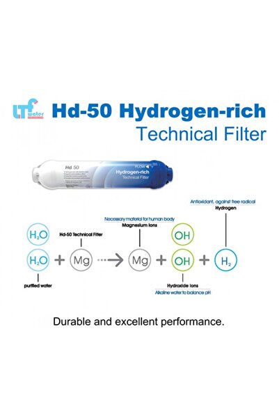 Yakamoz HD-50 HİDROJEN ZENGİLLEŞTİRİCİ ALKALİ SU ARITMA FİLTRESİ