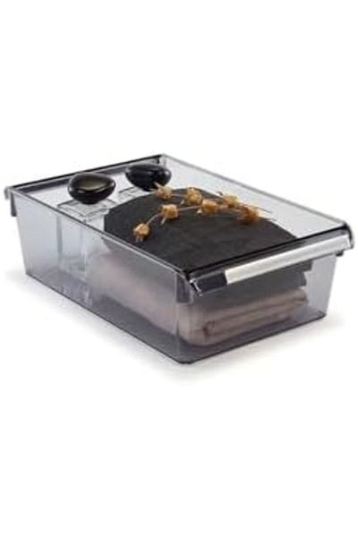 STOREMAX Mu-Artshop M-E27-40-25 Organizer Shelf, Transparent Black Tnca 871301