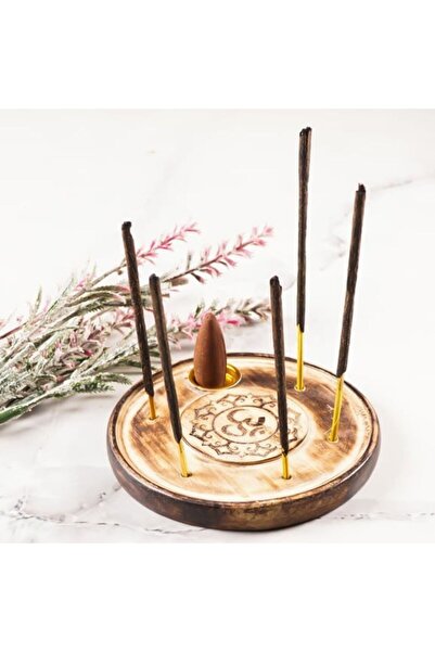 Lara Karma Ahşap Yuvarlak Konik Ve Çubuk Tütsülük