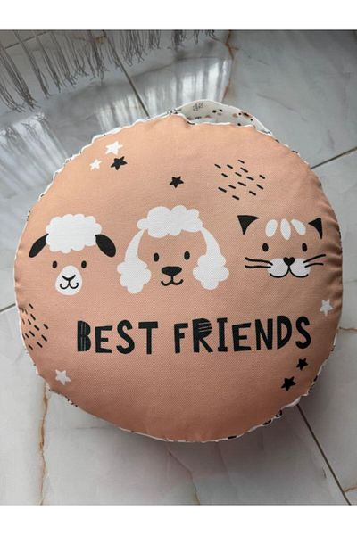 DRN Cushion Decorative Double Sided Printed Honeycomb Woven Fabric 100% Bead Silicone Children's Leisure Cushion