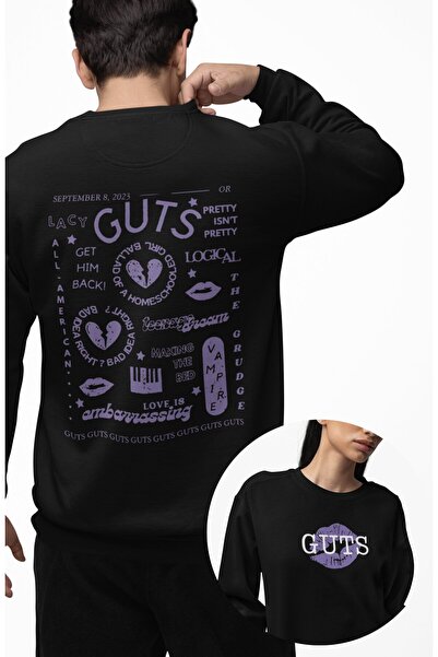 Fuddy Moda Unisex Guts album - Beštačna majica bez kapuljače Štampano Oversiz...