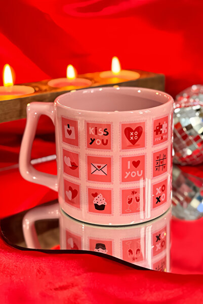 Cool Stuff الحب بطاقة بريدية القدح الوردي