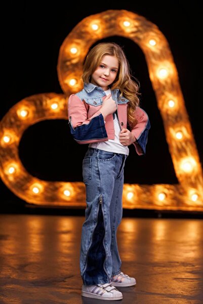 Ribbon kids Kot Pantolon, ceket + triko kazak set