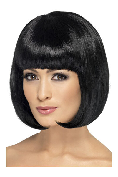 STOREMAX smgshop Perucă de petrecere cu păr scăzut Culoare neagră Nou 1094518