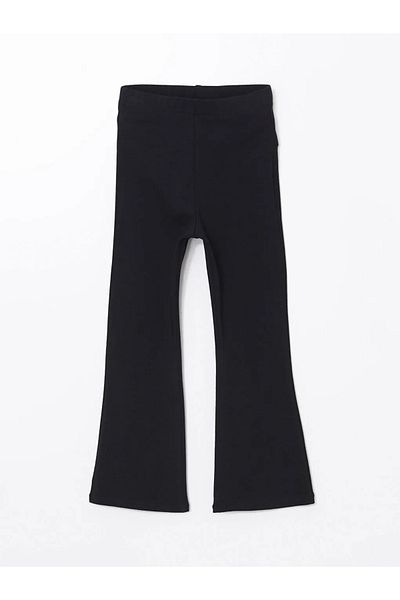 LC Waikiki LCW ECO Leggings pentru fete cu talie elastică neagră