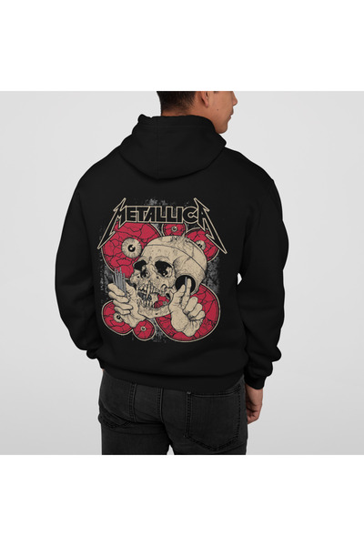 SEVBANO هودي بطبعة ميتاليكا للجنسين، فرقة موسيقية روك ميتال