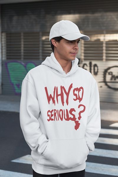 SEVBANO Why so Serious? Written Unisex Oversize Joker Dc Evil Character Hoodie